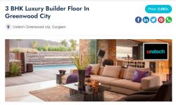 3 BHK Luxury Builder Floor In Greenwood City