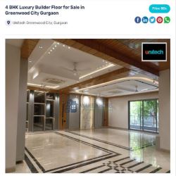 4 BHK Luxury Builder Floor For Sale In Greenwood City Gurgao