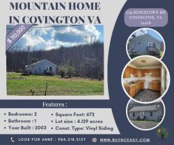 Mountain Home in Covington VA for SALE
