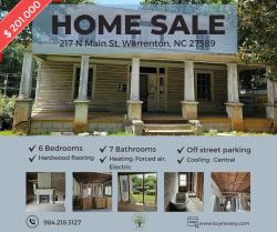 House in Warrenton NC for Sale