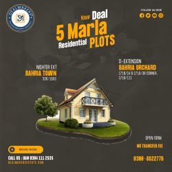 5 Marla Residential plots Bahria Town, Lahore