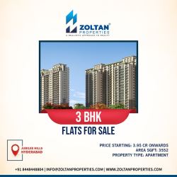 Exclusive 3BHK Flat for Sale in Jubilee Hills, Hyderabad! 