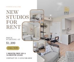 New Studio for Rent Northern Liberties - Starting at $1399