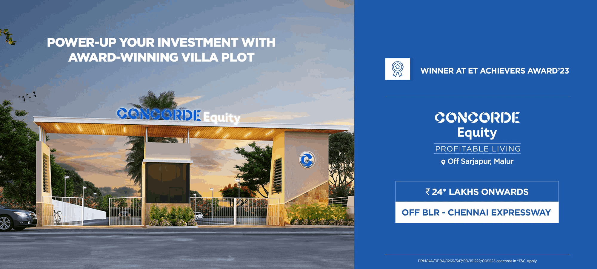Villa Plots For Sale Near Hoskote, Malur | Concorde Equity