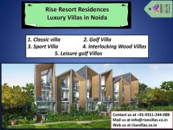 Rise Resort Residences Luxury Villas in Noida