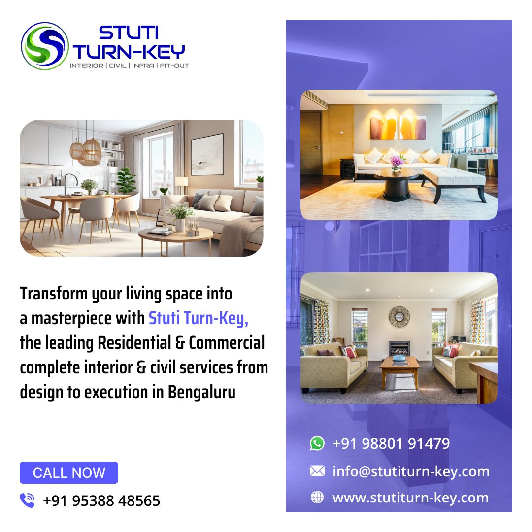 Civil and interiors Contractors In Bangalore | Commercial In