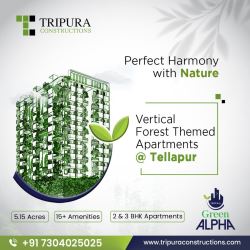 3 BHK apartments for sale in Tellapur | Tripura Construction