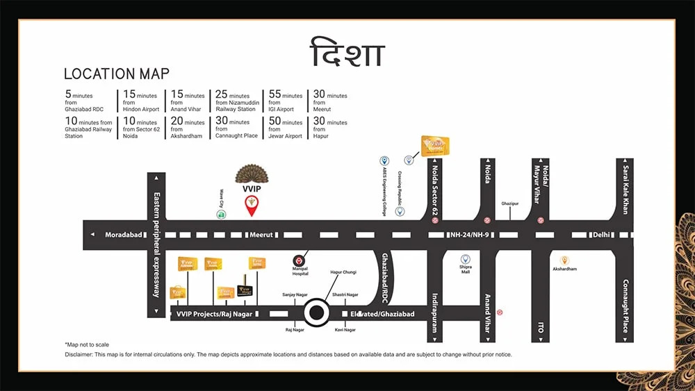 Modern 3 BHK Apartments by VVIP Namah in Ghaziabad