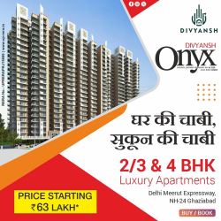 2/3 BHK Apartments on NH 24, Ghaziabad by Divyansh Onyx