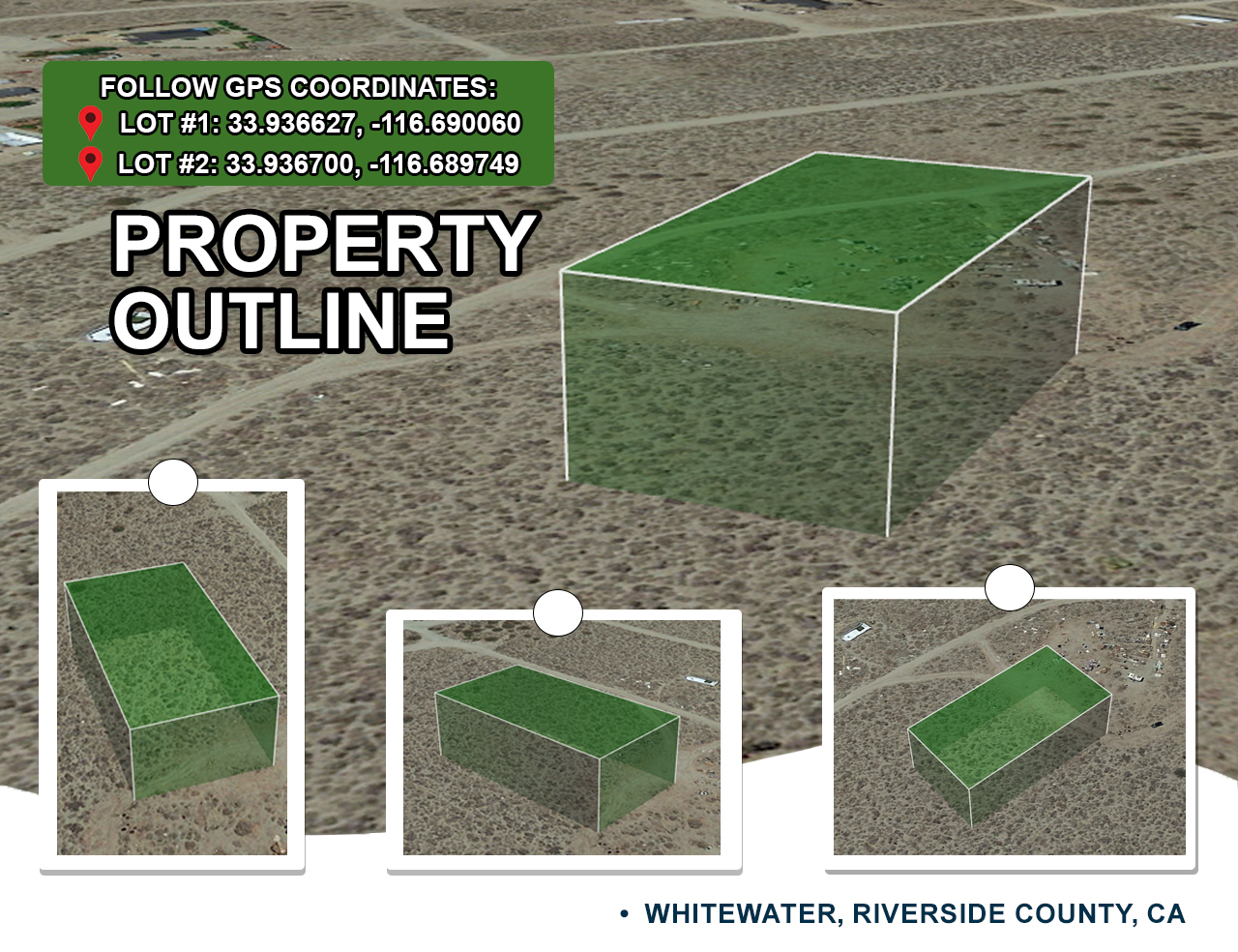 0.49 Acre Two Adjacent Lots for Sale in Whitewater, CA