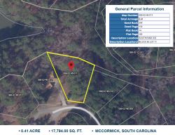 0.41 Acres Land for Sale Near Lake Access in Mccormick, SC