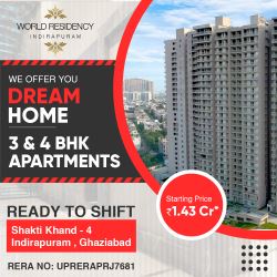 Ready to Move 3/4BHK UltraLuxury Apartment World Residency