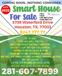 Smart House for Sale 77033