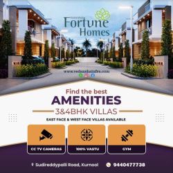 Vedansha's Fortune Homes 3BHK and 4BHK duplex villas