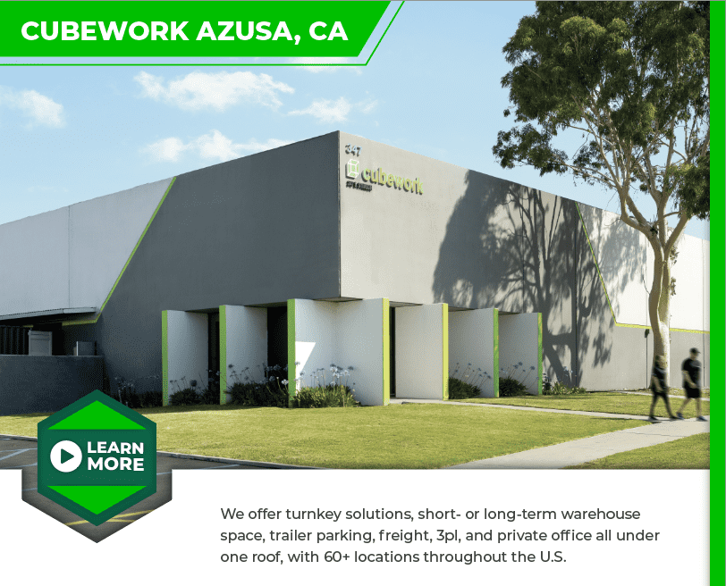 Warehouse/Office Space Available! CUBEWORK Azusa