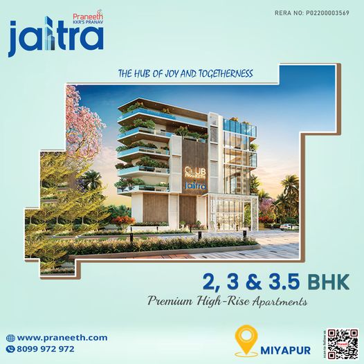 Praneeth Pranav Jaitra | 3 BHK Flats for Sale in Miyapur 