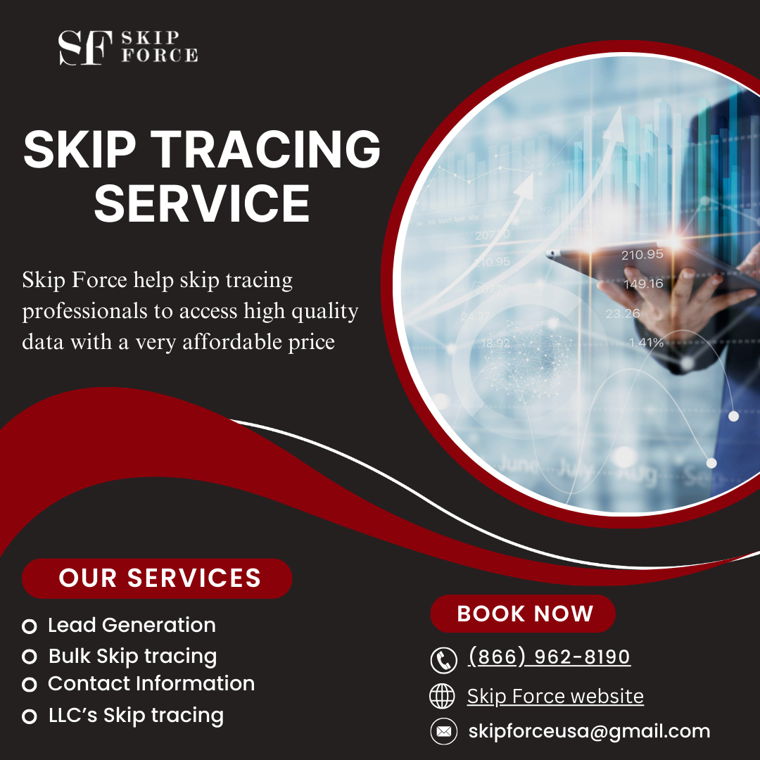 Online skip tracking service for real estate investors