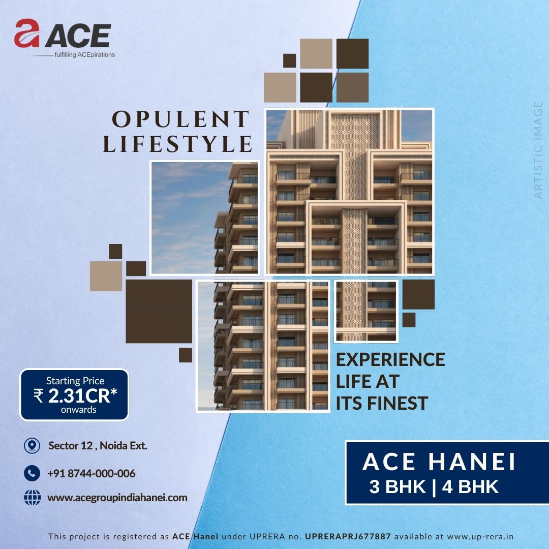 ACE Group present Ace Hanei in Noida extension, sector 12. 