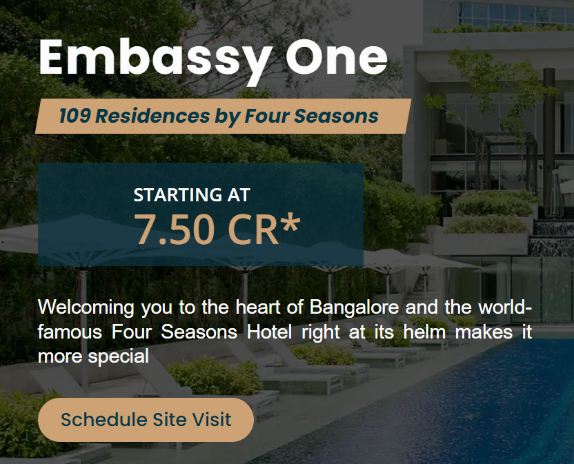 Embassy One in Bellary Road, Bangalore | Luxury Apartments