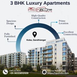  3 BHK Flats in Gandhinagar koba for Sale