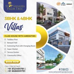 3BHK and 4BHK villas near Sudireddypalli Road || SS Sahasra 